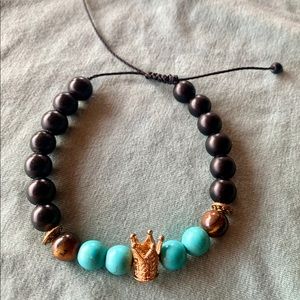 Tigers eye, Turquoise and Obsidian mix